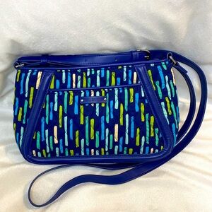 Vera Bradley quilted shoulder/crossbody bag with blue trim